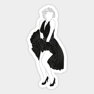 Marilyn Black and White Sticker